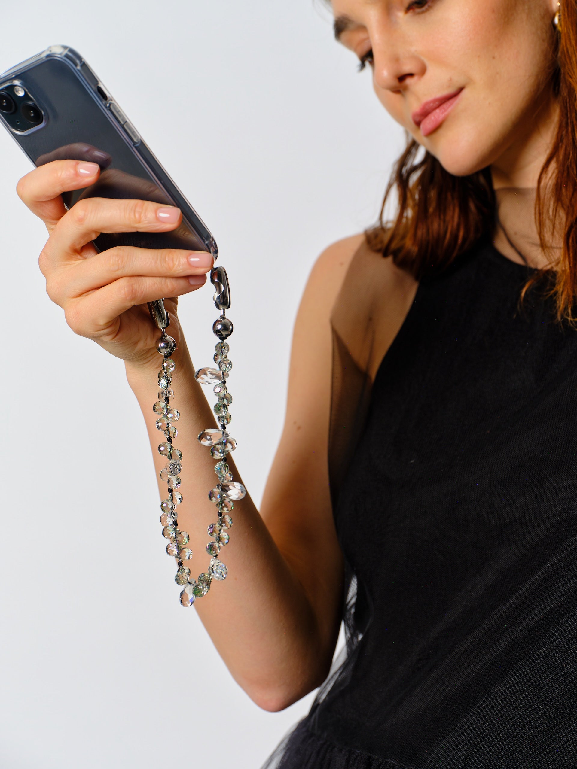 OSSA Faceted Beaded Wrist Strap For iPhone Case OSSA Faceted Beaded Wrist Strap For iPhone Case