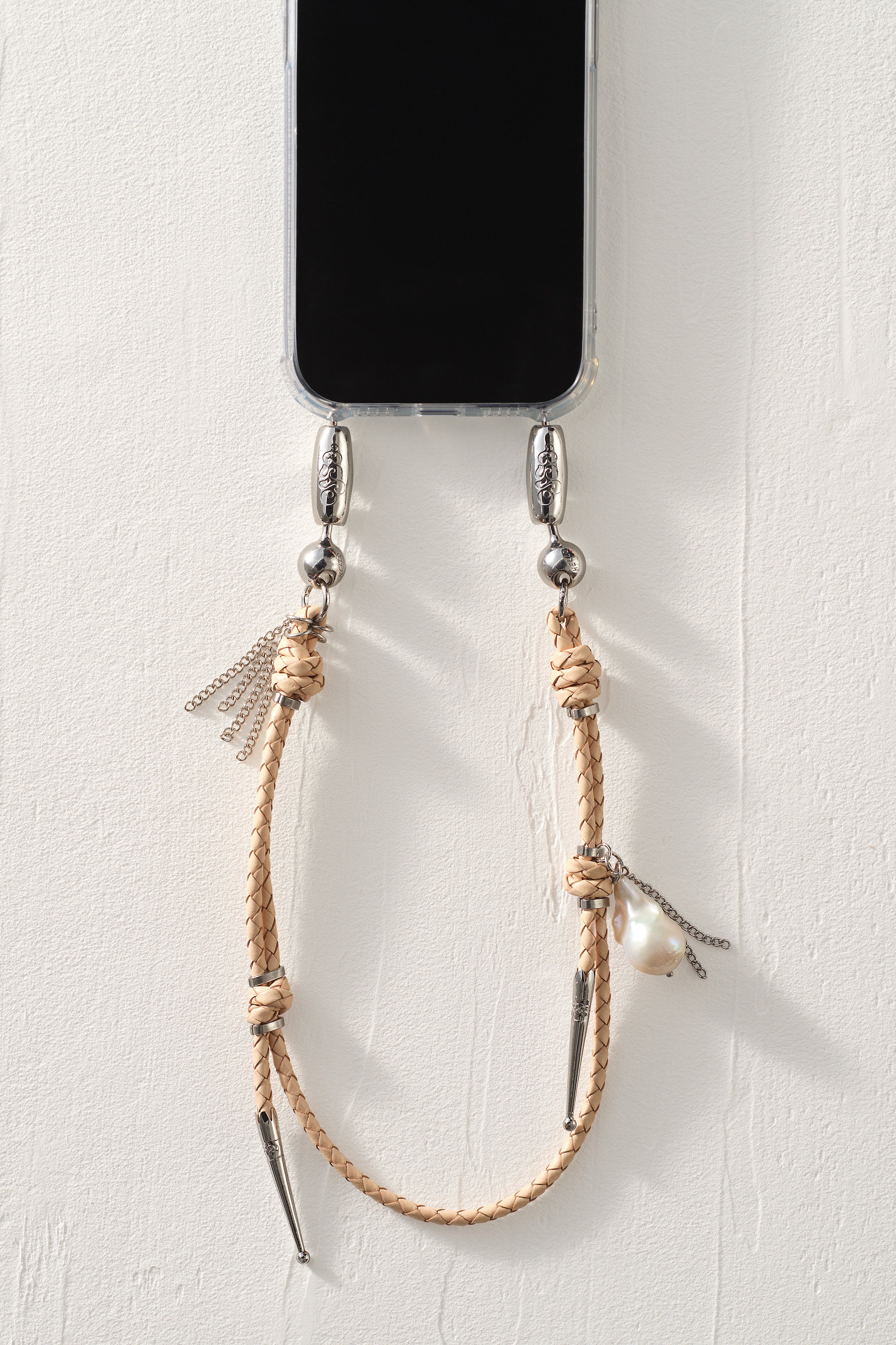 Leather and Pearl Bolo Wristlet – OSSA NEW YORK
