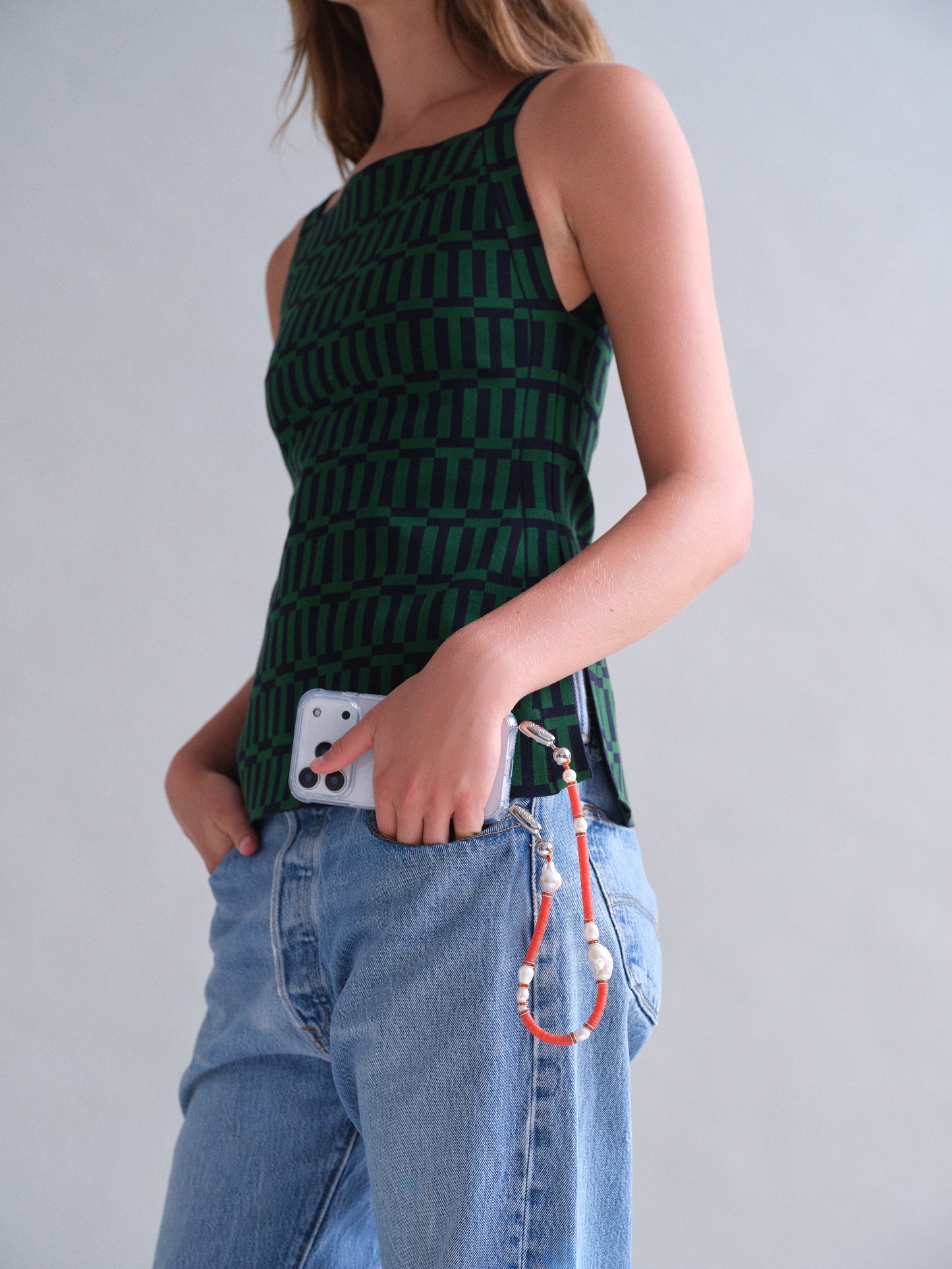 Roped Pearl Wristlet