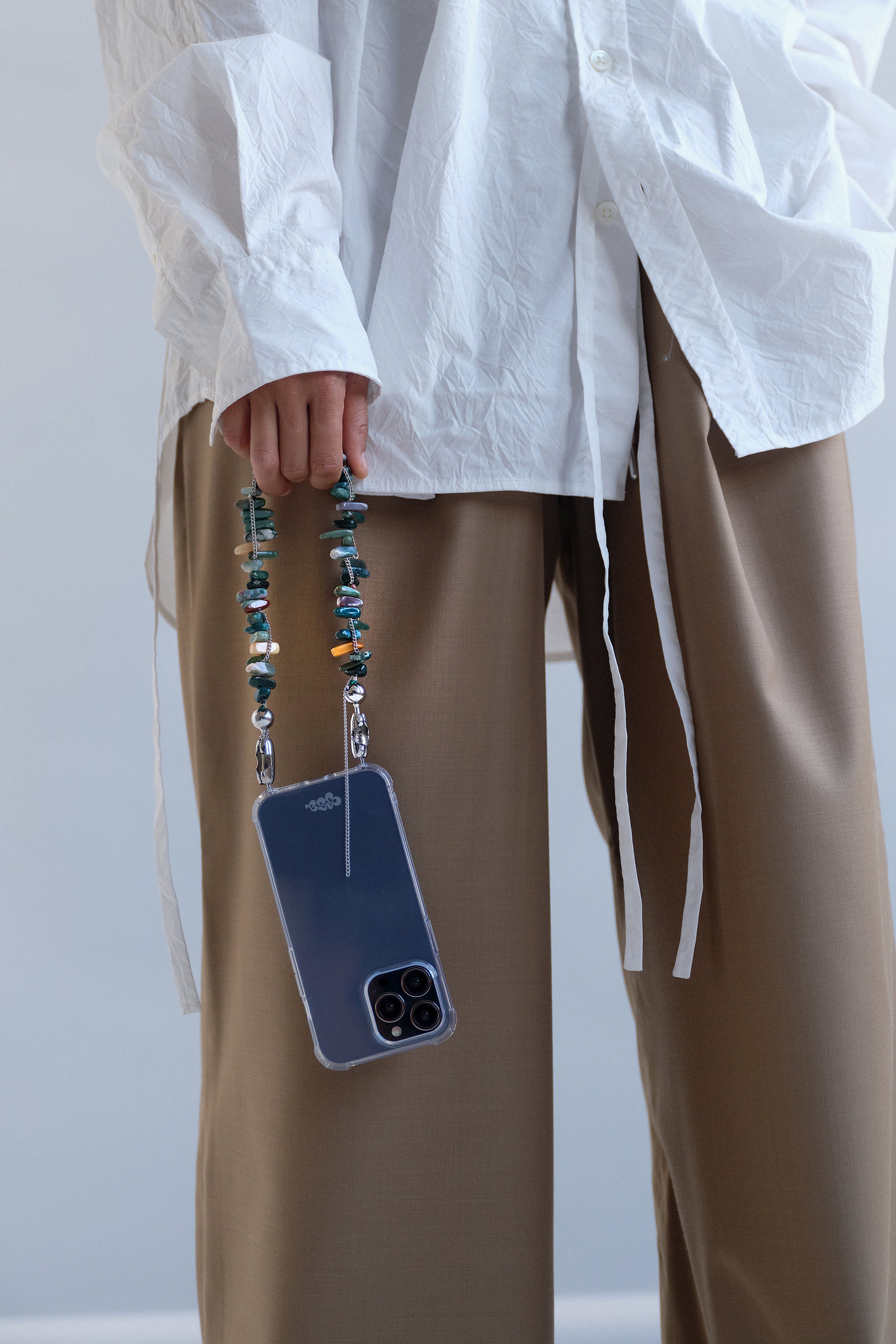 Stacked Gemstone Wristlet