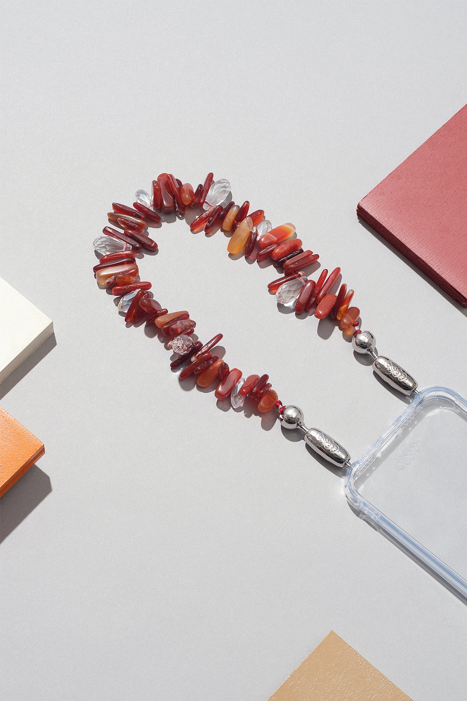 red agate and crystal